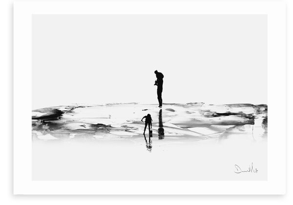 East End Prints On the Beach Print Black and white
