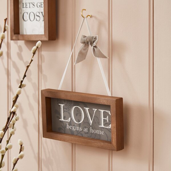 Love Hanging Sign Brown