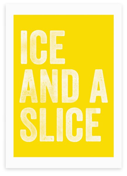 East End Prints Ice and Slice Print Yellow