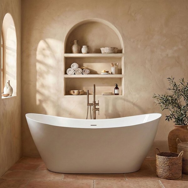 Freestanding bath Rea Ferrano Slim 160