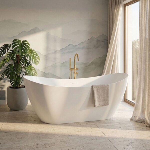 Freestanding bath Rea Ferrano Slim 160