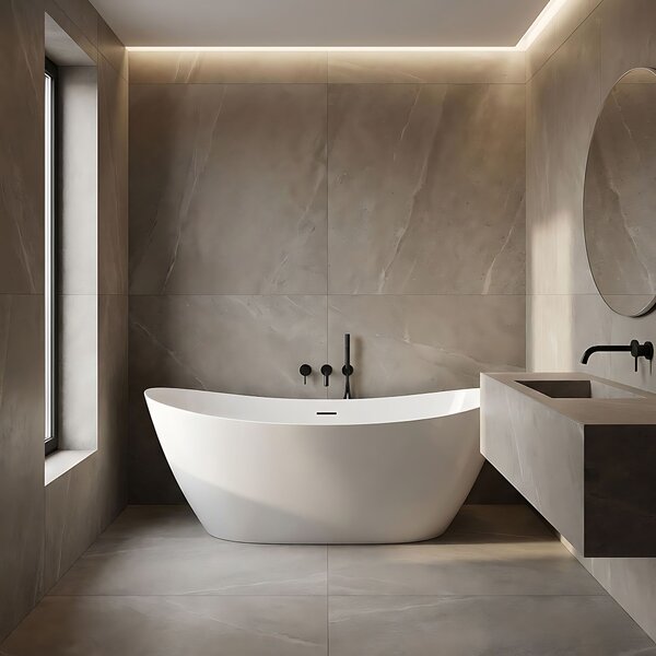 Freestanding bath Rea Ferrano Slim 160