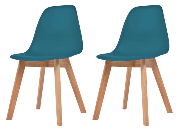 Dining Chairs 2 pcs Turquoise Plastic