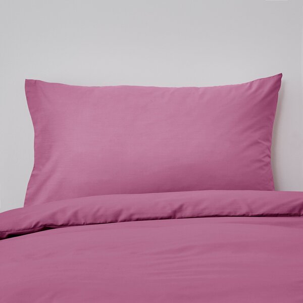 Non Iron Plain Dye Pink Standard Pillowcase Pink