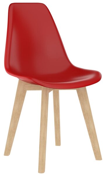 Dining Chairs 2 pcs Red Plastic