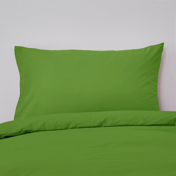 Pack of 2 Non Iron Plain Dye Apple Green Standard Pillowcases Apple (Green)