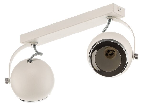 Kron ceiling spotlight, two-bulb, white