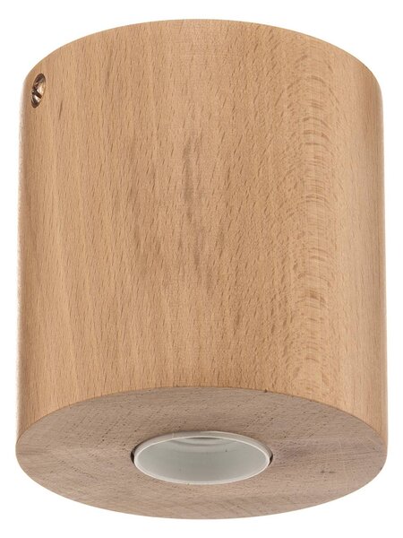 Block ceiling light wood round, natural