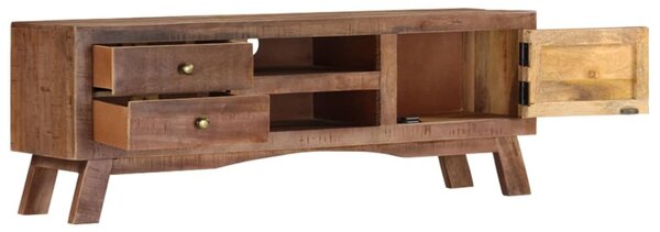 TV Cabinet 110x30x40 cm Rough Mango Wood