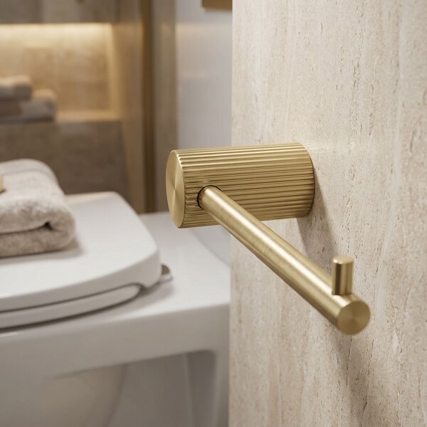 Toilet paper holder 64105 SOLO Brush Gold