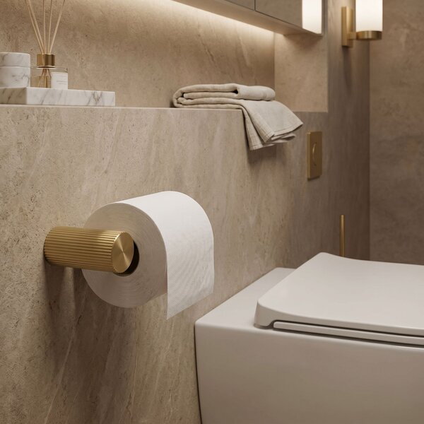 Toilet paper holder 64105 SOLO Brush Gold
