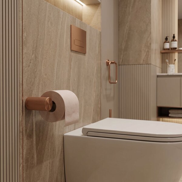 Toilet paper holder 64105 SOLO Brush Copper