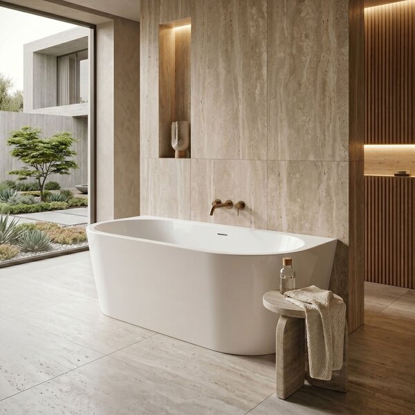 Wall acrylic bath CAPRI 150cm
