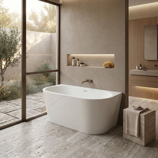 Wall acrylic bath CAPRI 160cm