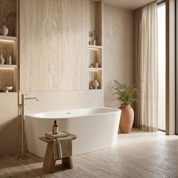 Wall acrylic bath CAPRI 160cm