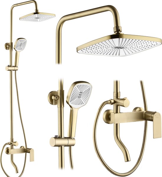 Shower set REA STORM GOLD BRUSH