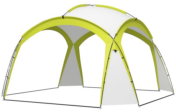 Outsunny Large Camping Gazebo 3.5x3.5M, Outdoor Dome Event Shelter, Garden Sun Shade, Patio Arc Pavilion, Green