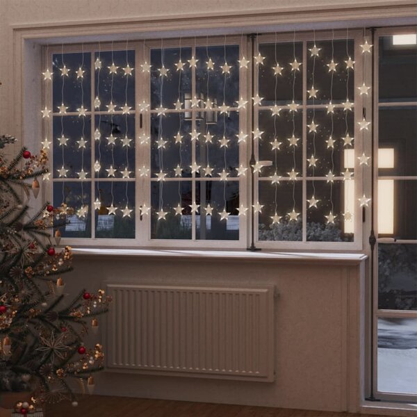 LED Star Curtain Fairy Lights 500 LED Warm White 8 Function