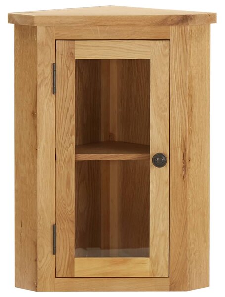 Wall-mounted Corner Cabinet 45x28x60 cm Solid Oak Wood
