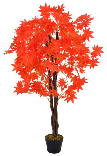 Artificial Plant Maple Tree with Pot Red 120 cm