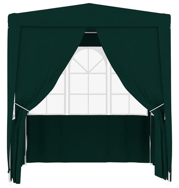 Professional Party Tent with Side Walls 2.5x2.5 m Green 90 g/m²