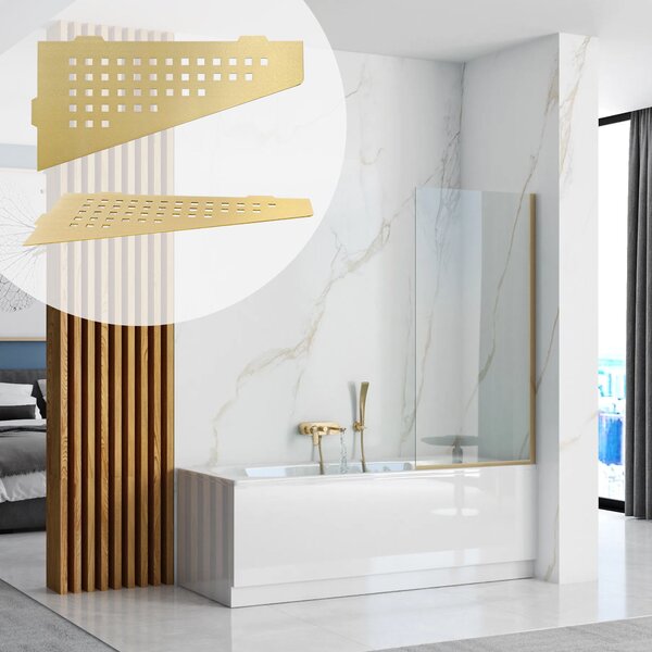 Bathroom shelf SF05 gold brush
