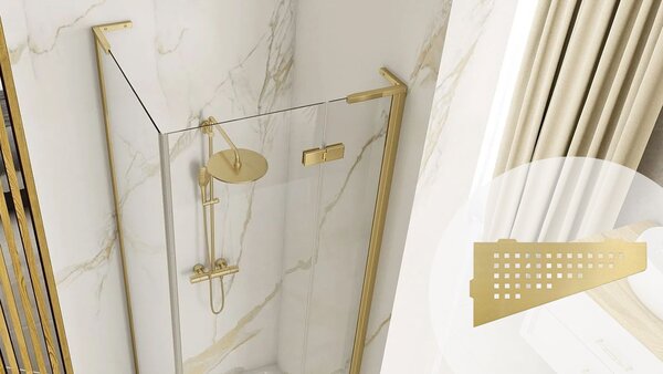 Bathroom shelf SF05 gold brush