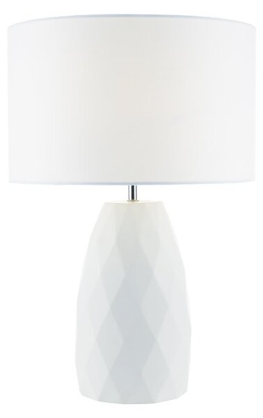 Dar CIA422 Ciara Table Lamp With White Linen Shade