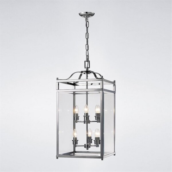 IL31104 Aston 6 Light Chrome Ceiling Lantern