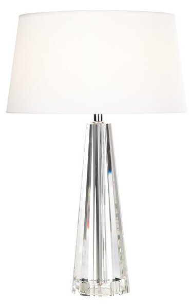 Dar CYP4208 Cyprus Table Lamp With Crystal Base And Shade