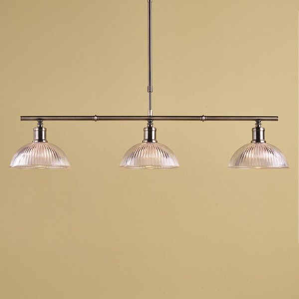 Dar DAR0375 Dara 3 Light Ceiling Bar Light In Antique Brass