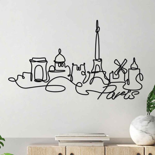 Parklane Metal Paris Wire Wall Art in Copper and Black