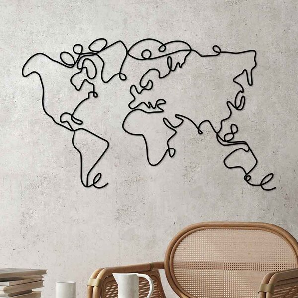 Parklane Metal Globe Wire Wall Art in Copper and Black