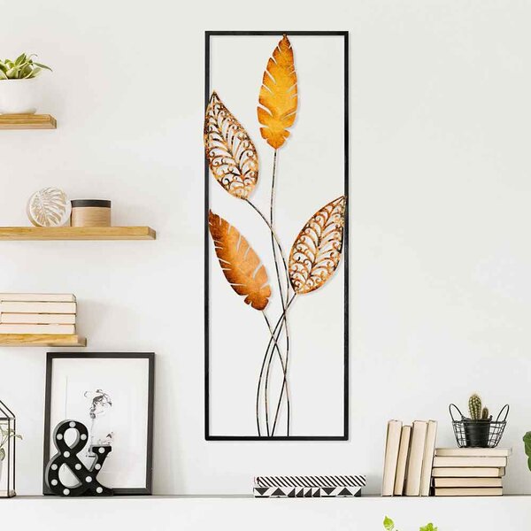 Parklane Metal Aurelian Leaf Wall Art in Gold and Copper