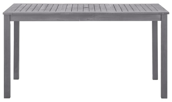 Garden Table Grey Wash 140x80x74 cm Solid Acacia Wood