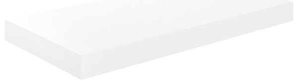 Floating Wall Shelf High Gloss White 50x23x3.8 cm MDF