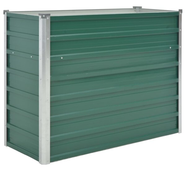 Garden Raised Bed Galvanised Steel 100x40x77 cm Green