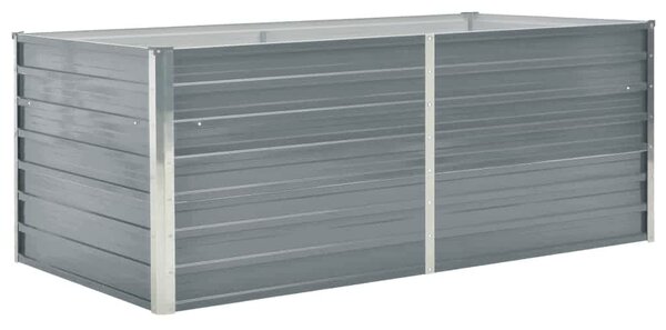 Raised Garden Bed 160x80x45 cm Galvanised Steel Grey