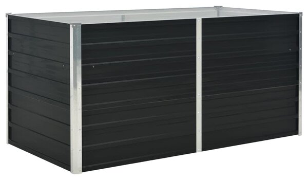 Raised Garden Bed Anthracite 160x80x77 cm Galvanised Steel