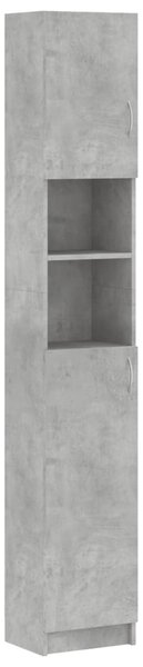 Bathroom Cabinet Concrete Grey 32x25.5x190 cm Engineered Wood