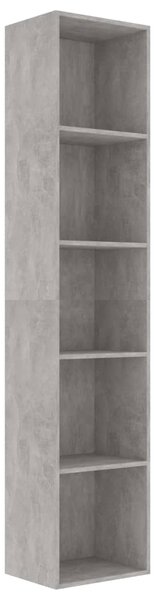 Book Cabinet Concrete Grey 40x30x189 cm Engineered Wood