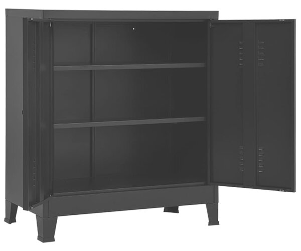 Industrial Storage Chest Black Steel