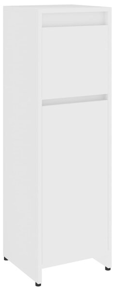 Bathroom Cabinet White 30x30x95 cm Engineered Wood