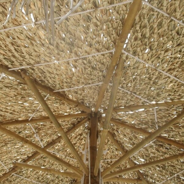 Bamboo Garden Parasol with Banana Leaf Roof 210 cm