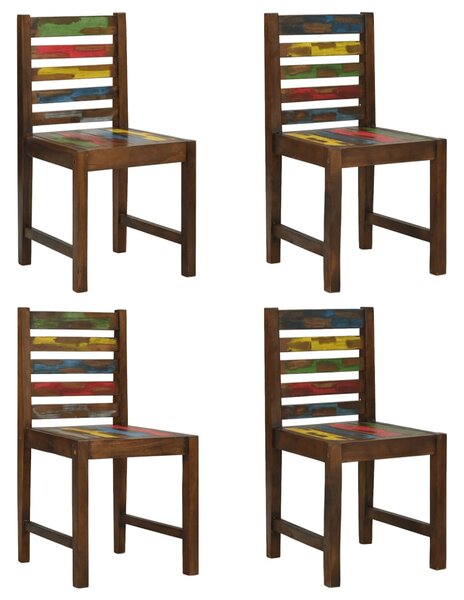 Dining Chairs 4 pcs Solid Reclaimed Wood