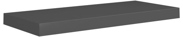 Floating Wall Shelf Black 60x23.5x3.8 cm MDF