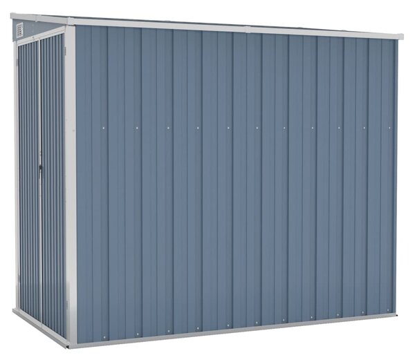 Wall-mounted Garden Shed Grey 118x194x178 cm Galvanised Steel