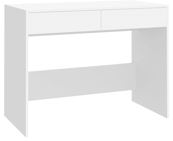 Desk White 101x50x76.5 cm Engineered Wood