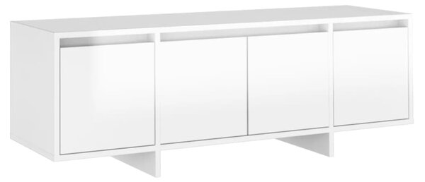 TV Cabinet High Gloss White 120x30x40.5 cm Engineered Wood