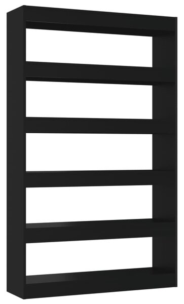 Book Cabinet/Room Divider Black 100x30x166 cm